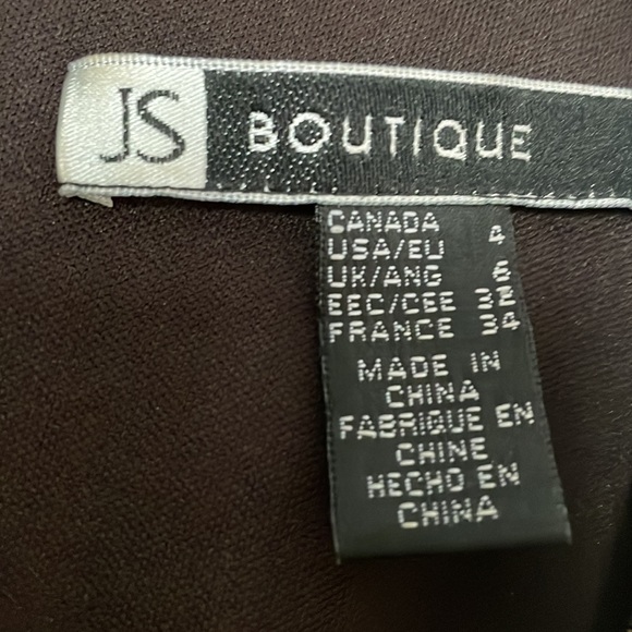 JB Boutique Velvet Brown Dress Size 4 - Picture 10 of 12